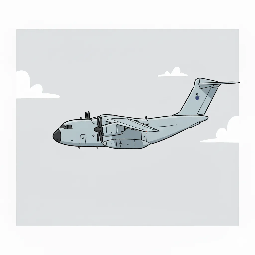 Illustration of an Airbus A400M aircraft