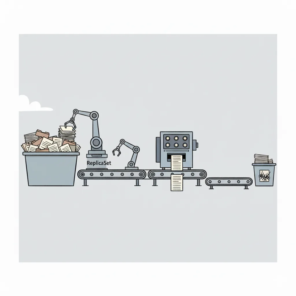 Illustration of an automated document processing line