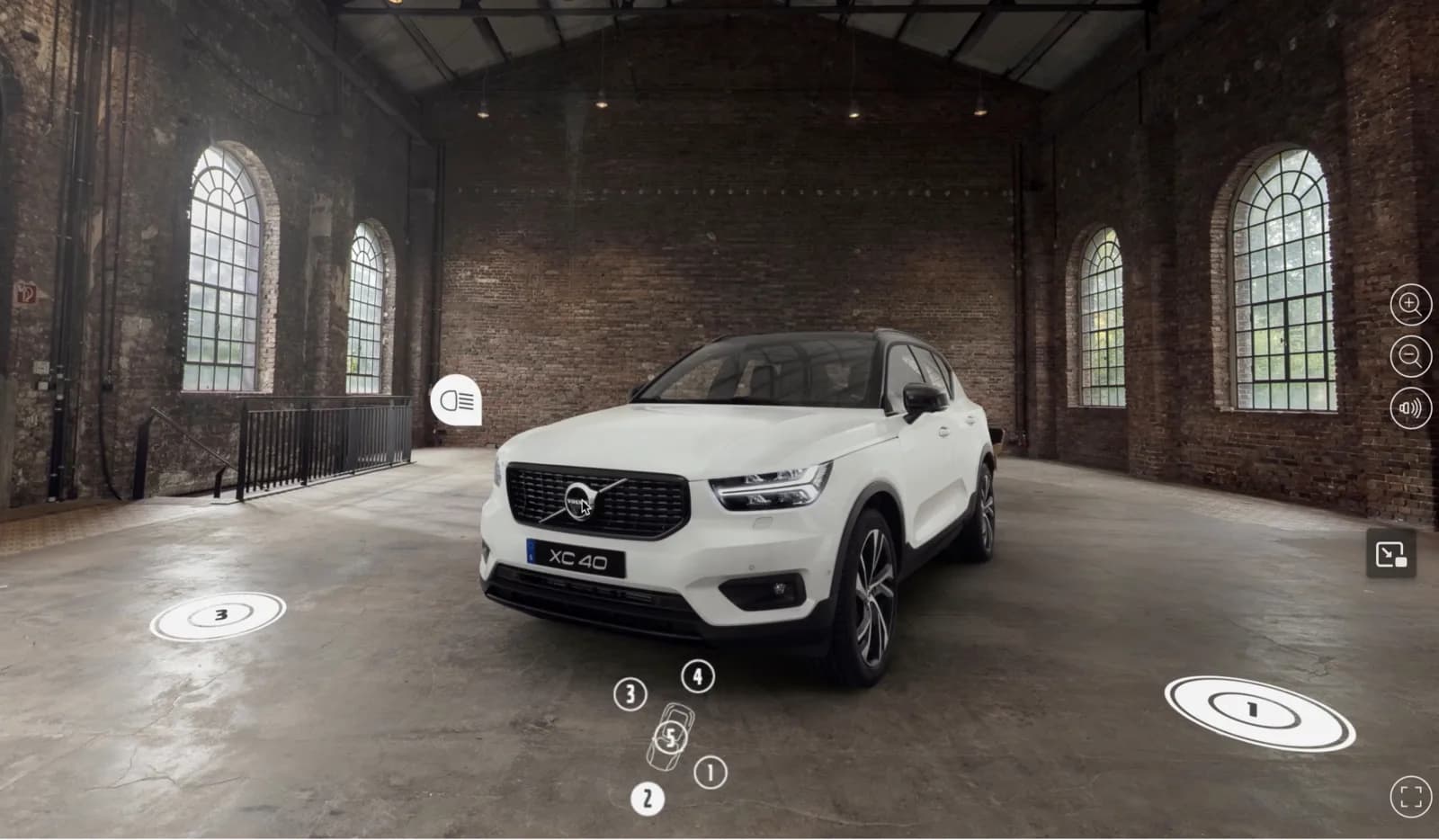 Volvo XC40 inside the interactive VR experience